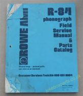 Rowe-Ami R-84 Tempo, Tempo Disco, Prelude Service Manual & Parts Catalog (1980) (USM58)