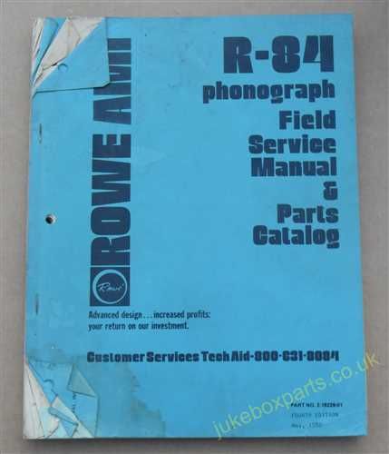 Rowe-Ami R-84 Tempo, Tempo Disco, Prelude Service Manual & Parts Catalog (1980) (USM58)