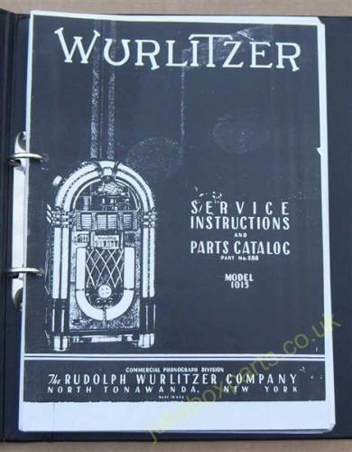 Wurlitzer 1015 Service Manual & Parts Catalog (USM60)