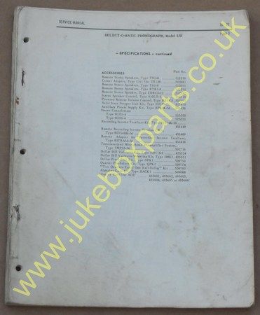 Seeburg Select-O-Matic Service Manual Model LS1 (USM64)