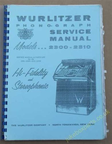 Wurlitzer 2300, 2300S, 2310 & 2310S Service & Parts Manual (USM68)