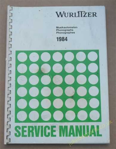 Wurlitzer 1984 Manual Models SL700, Caravelle, Diana, Fuego, Tarock, Hideaway (USM74)