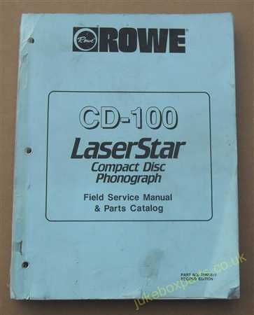 Rowe Ami CD-100 Laserstar Field Service Manual & Parts Catalog (USM75)