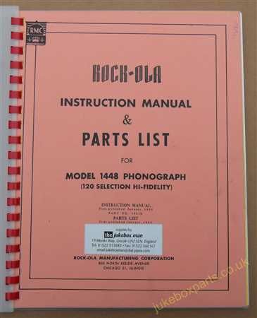 Rock-Ola 1448 Instruction Manual & Parts List (USM96)