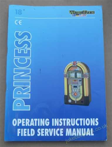 Wurlitzer Princess Operating Instructions, Field Service Manual (USM98)