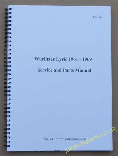 Wurlitzer Lyric 1961 -1969 Vertical Playing Mechanism Service & Parts Manual