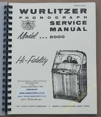 Wurlitzer 2000 Service & Parts Manual