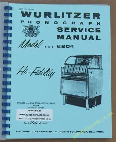 Wurlitzer 2204 Service & Parts Manual (1958)
