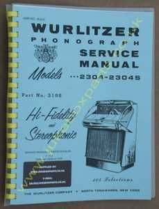 Wurlitzer 2304 & 2304S Service & Parts Manual