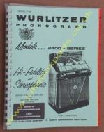Wurlitzer 2400 Service & Parts Manual (1960)