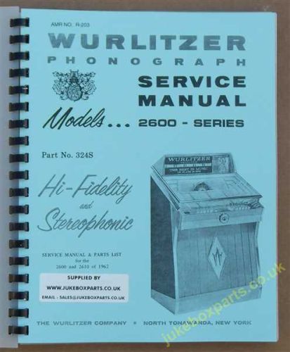 Wurlitzer 2600, 2610 Series Service & Parts Manual (1962)