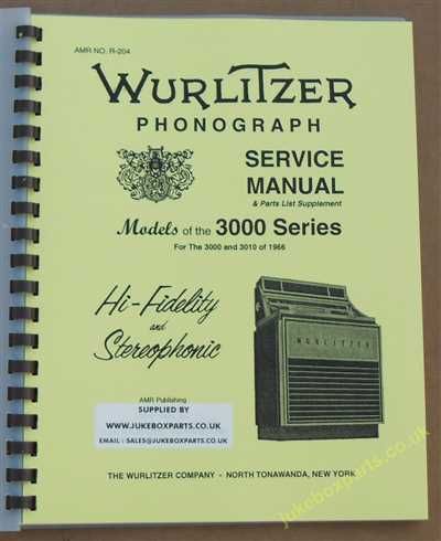 Wurlitzer 3000 Series Service & Parts Manual (1966)