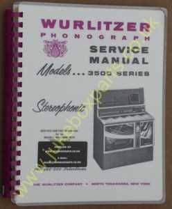 Wurlitzer 3500, 3560, 3510, Zodiac Service & Parts Manual (1971)