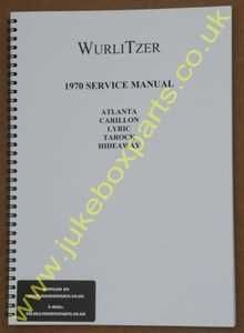 Wurlitzer 1970+ Atlanta, Carillon, Lyric, Tarock & Hideaway Service & Parts Manual