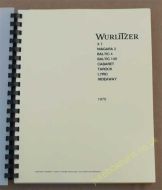 Wurlitzer 1978 Service Manual & Parts Catalog Models X7, Niagara 2, Baltic 4, Baltic 100, Cabaret, Tarock, Lyric, Hideaway