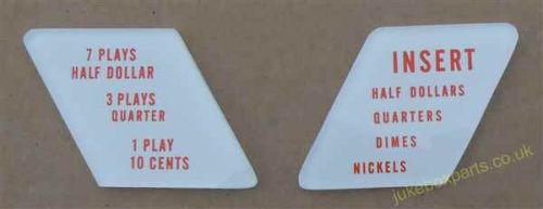 Wurlitzer 2400, 2500, Lyric Instruction Inserts (WP109)