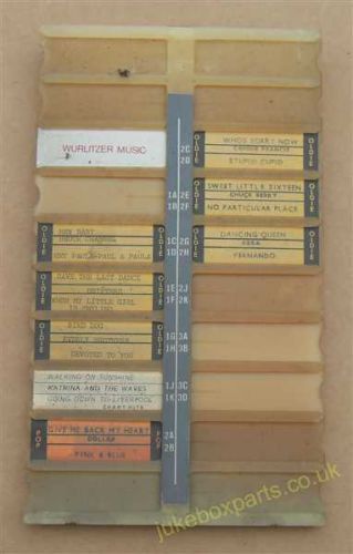 Wurlitzer Title Card Holder (WP148H)