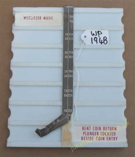 Wurlitzer Title Card Holder (WP194B)