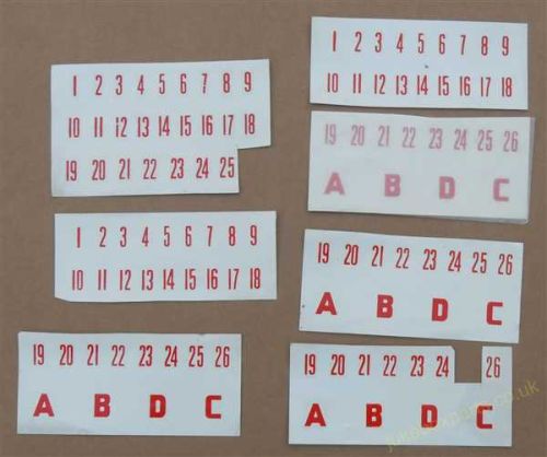 Wurlitzer Bundle of Decals Letters & Numbers (WP199)