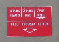 Wurlitzer Instruction Card Red (WP71A)