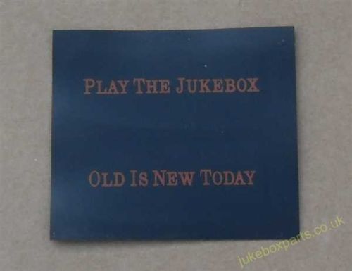 Wurlitzer 1050 Instruction Card (WP71K)